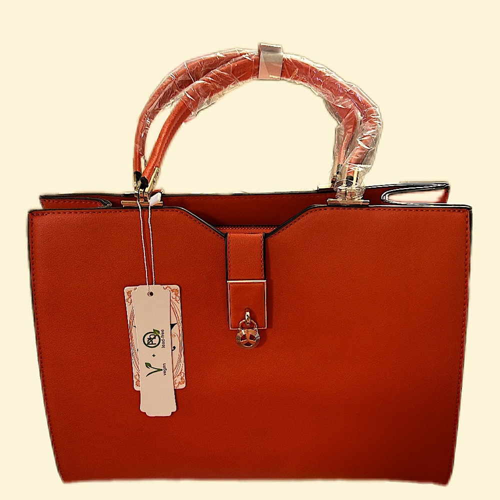 Elegant Orange Handbag